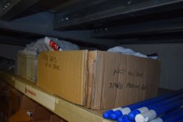 *Contents of Top Shelf to Include a Tub of Spinner Heads, Flood Defence Snake, Brush Handles, and