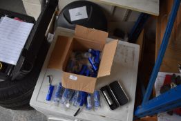 *~25 85mm Metallic Blue Torches etc.