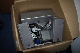 *Box of Five Yamaha Speakers and Cables