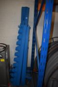 *Set of Blue Mobile Racking Comprising Two Uprights and Two Cross Beams