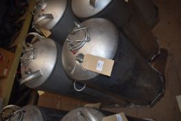 *Two Stainless Steel Vessels on Stand