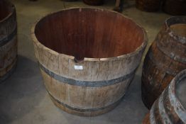 Half Oak Barrel Planter