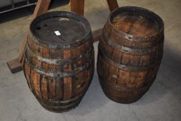 Pair of 11-gal Firkin Barrels
