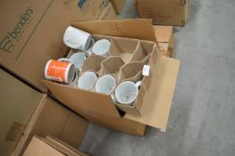 *Two Boxes of Plain White & Printed Coffee Mugs