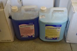 *1x 5L of Speed Floor Stripper, and 1x 5L of Floor Polish Maintainer