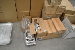 *Six Boxes of Assorted Genware and Other Bain Marie Inserts and Lids