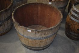 Half Oak Barrel Planter