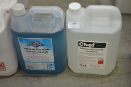 *1x 5L of Kitchen Master Bacterial Hard Surface Cleaner and 1x 5L of Cabinet Glass Washer Detergent