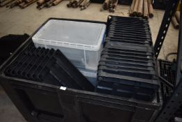 *Contents of Crate to Include Black Plastic Boltless Shelving (crate not included)