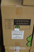 *Box of 4000 Bordeaux Cocktail Napkins 2-ply