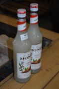 2x 70cl of Monin Almond Syrup