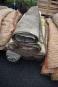 *Six Rolls of Coconut Style Marquee Flooring 2m x ~10m