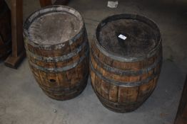 Pair of 11-gal Firkin Barrels