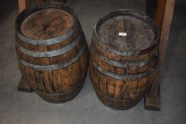 Pair of 11-gal Firkin Barrels