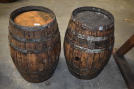 Pair of 11-gal Firkin Barrels