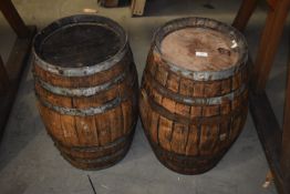 Pair of 11-gal Firkin Barrels