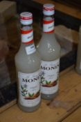 2x 70cl of Monin Almond Syrup