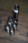 *Six Stainless Steel Spirit Measures and One Wine Measure