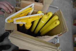 *Seven Yellow Mop Handles