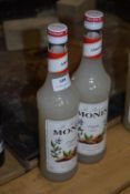 2x 70cl of Monin Almond Syrup