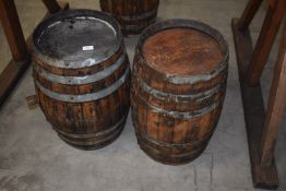Pair of 11-gal Firkin Barrels