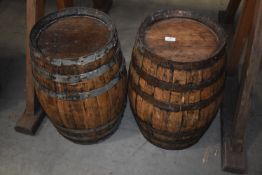Pair of 11-gal Firkin Barrels