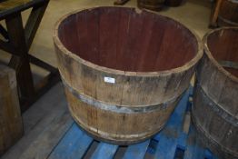 Half Oak Barrel Planter