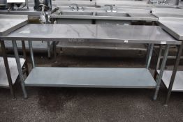 *Stainless Steel Preparation Table with Undershelf