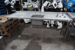 *Stainless Steel Double Sink Unit ~205x70cm x 85cm