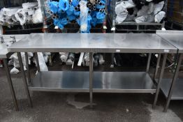 *Stainless Steel Preparation Table with Undershelf