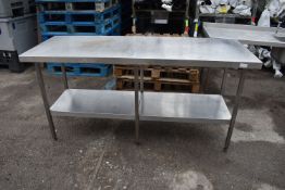 *Stainless Steel Preparation Table with Undershelf