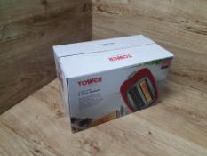 * Tower red 2 slice toaster