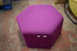 *Six Purple Hexagon Pouffes