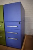 *Purple Storage Unit with Three Drawer Filing Cabi