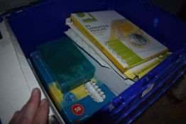 *Laminating Pouches, Ring Binders, Paper, etc. (crate not included)