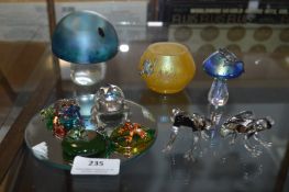 Glass Frog Ornaments, Paperweights, etc.