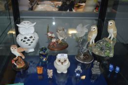 Fourteen Owl Ornaments