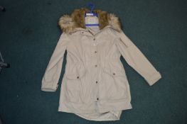 Jack Wills Ladies Hooded Coat Size: 12
