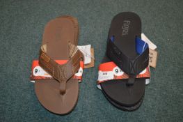 *Two Pairs of Flojos Gent's Flip-Flops Size: 6