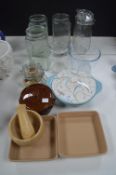 Glass and Ceramic Kitchenware, Storage Jars, etc.