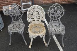 Three Aluminium Garden Chairs