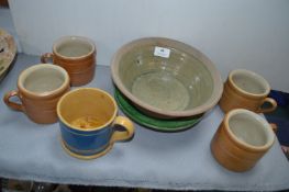 Studio Pottery Mugs and Bowls etc.