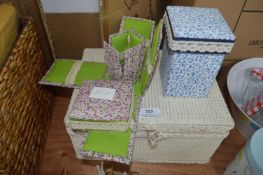 Wicker Box and Two Fabric Organisers