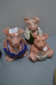 Three Natwest Piggy Banks