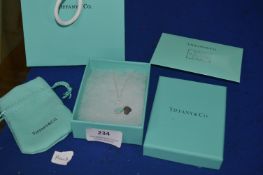 Tiffany & Co. Silver Heart Pendant with Packaging