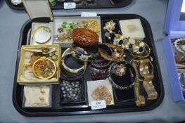 Vintage Costume Jewellery Brooches, Bracelets, etc