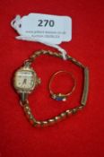 Vintage Ladies Rolled Gold Wristwatch by Buler plu