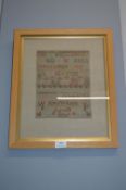 Framed Victorian Sampler 1835