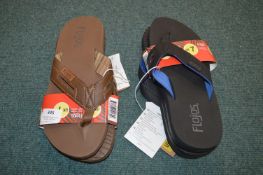 *Two Pairs of Flojos Gent's Flip-Flops Size: 7
