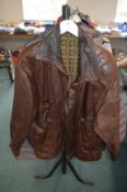 Gent's Leather Bomber Jacket Size: 52